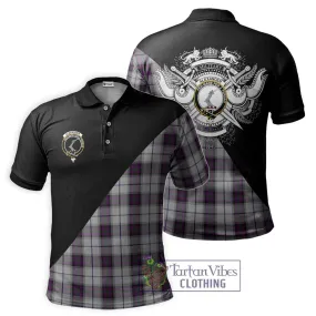 Alexander of Menstry Dress Tartan Polo Shirt with Family Crest and Military Logo Style