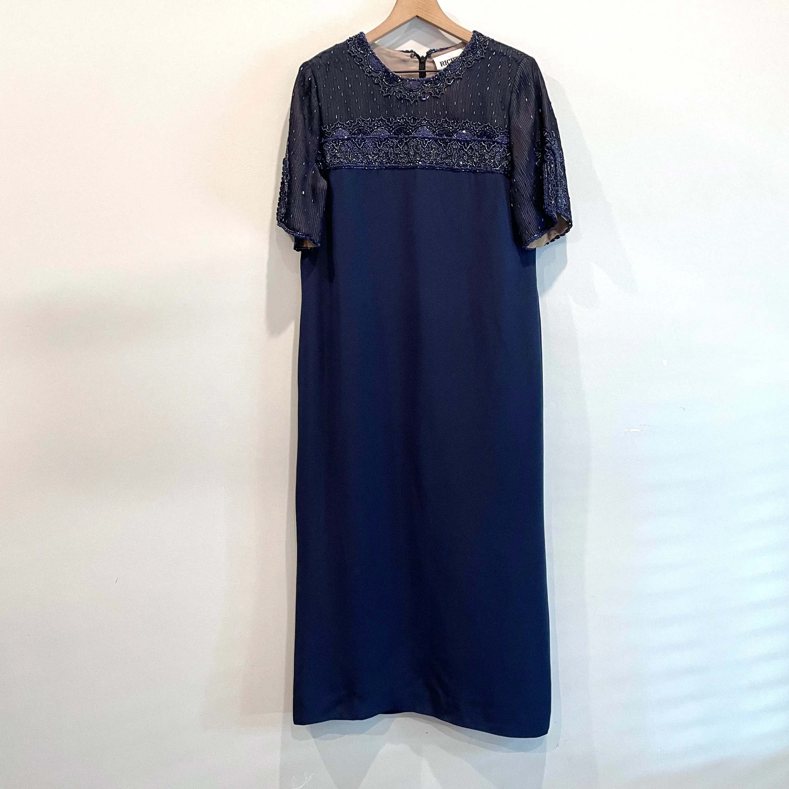 Beaded 2PC Formal Midi Dress