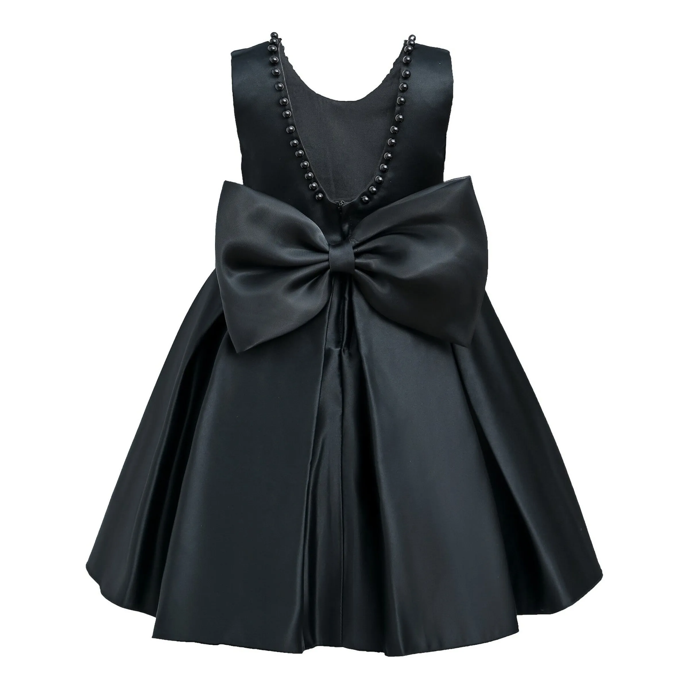 Black Hampton Double Bow Dress