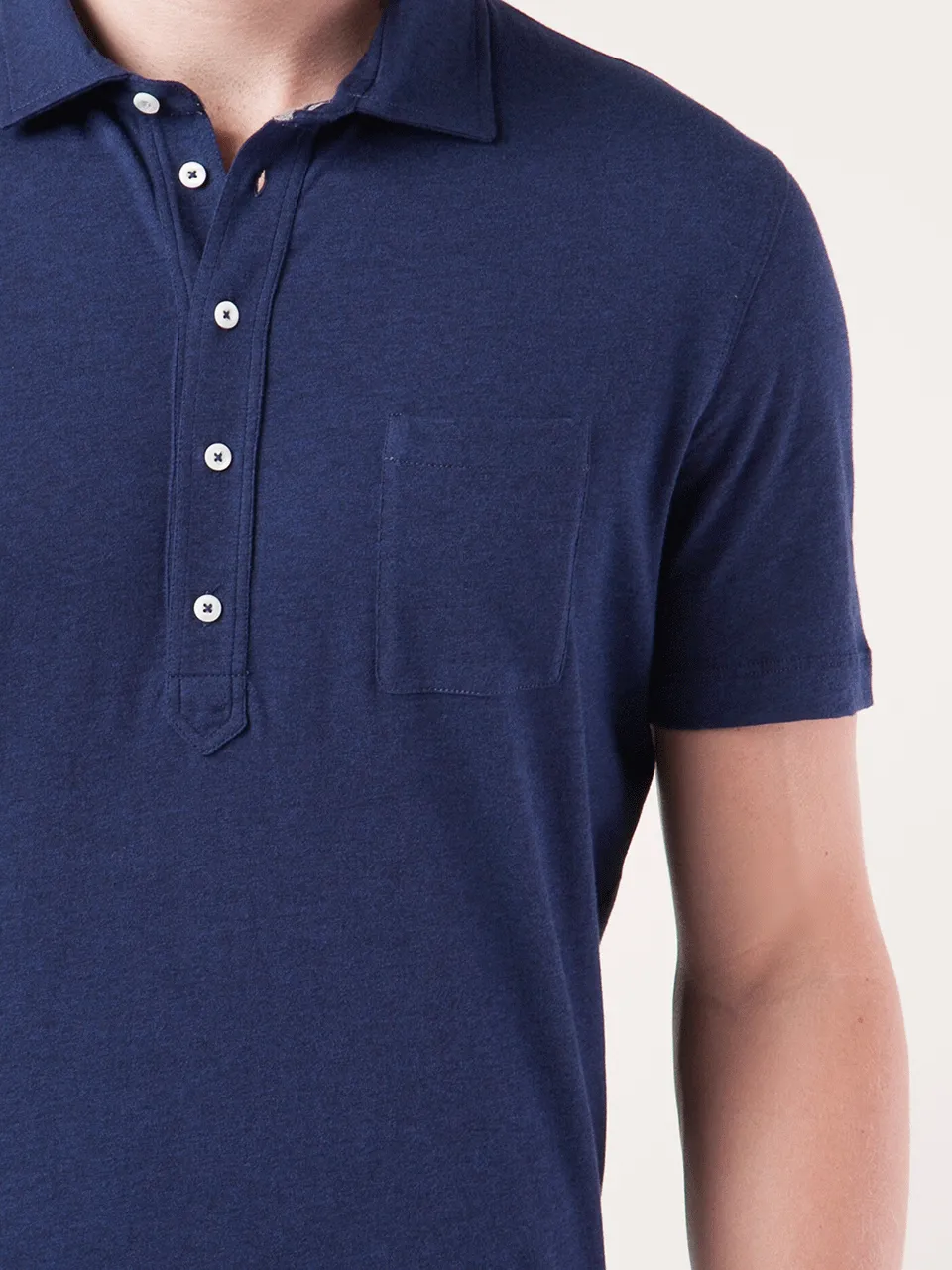 Five Button Jersey Polo
