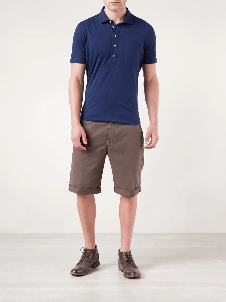 Five Button Jersey Polo