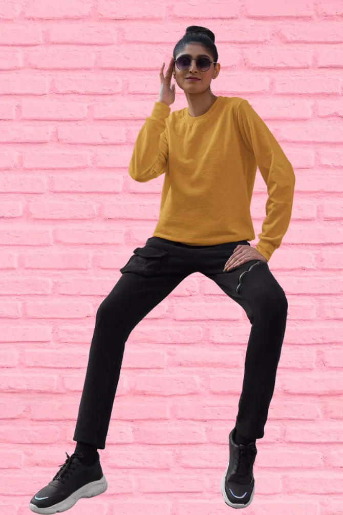 Mustard Yellow Sweatshirt for women