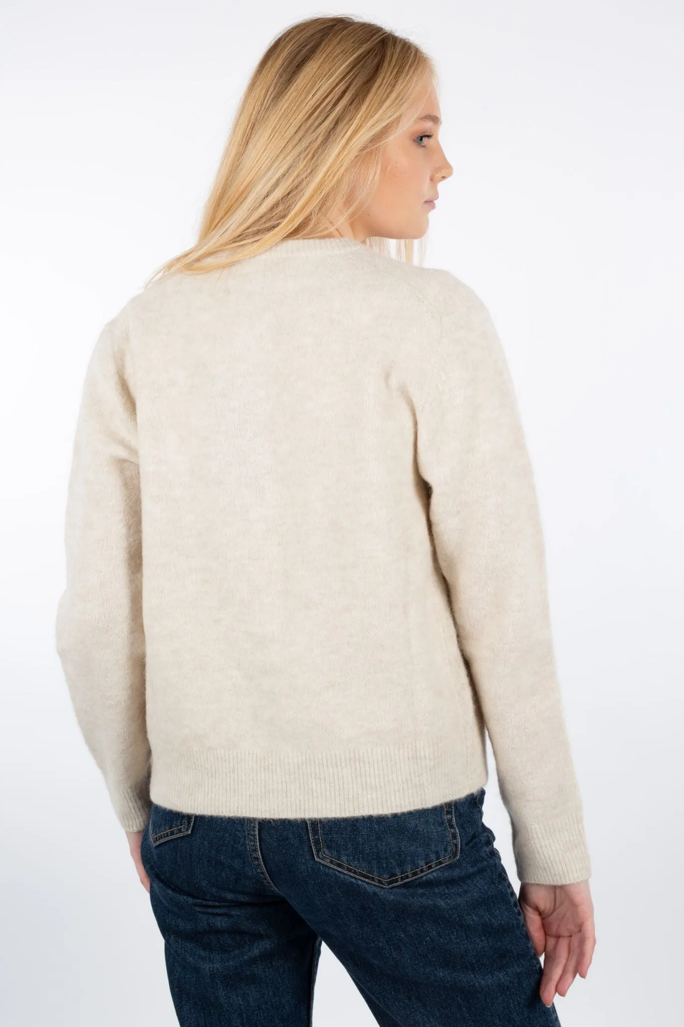 Nor Short Cardigan - Eggnog Mel.