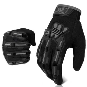 WEST BIKING YP0211208 Riding Gloves Motorcycle Bike Long Finger Non-Slip Touch Screen Gloves, Size: M(Black)