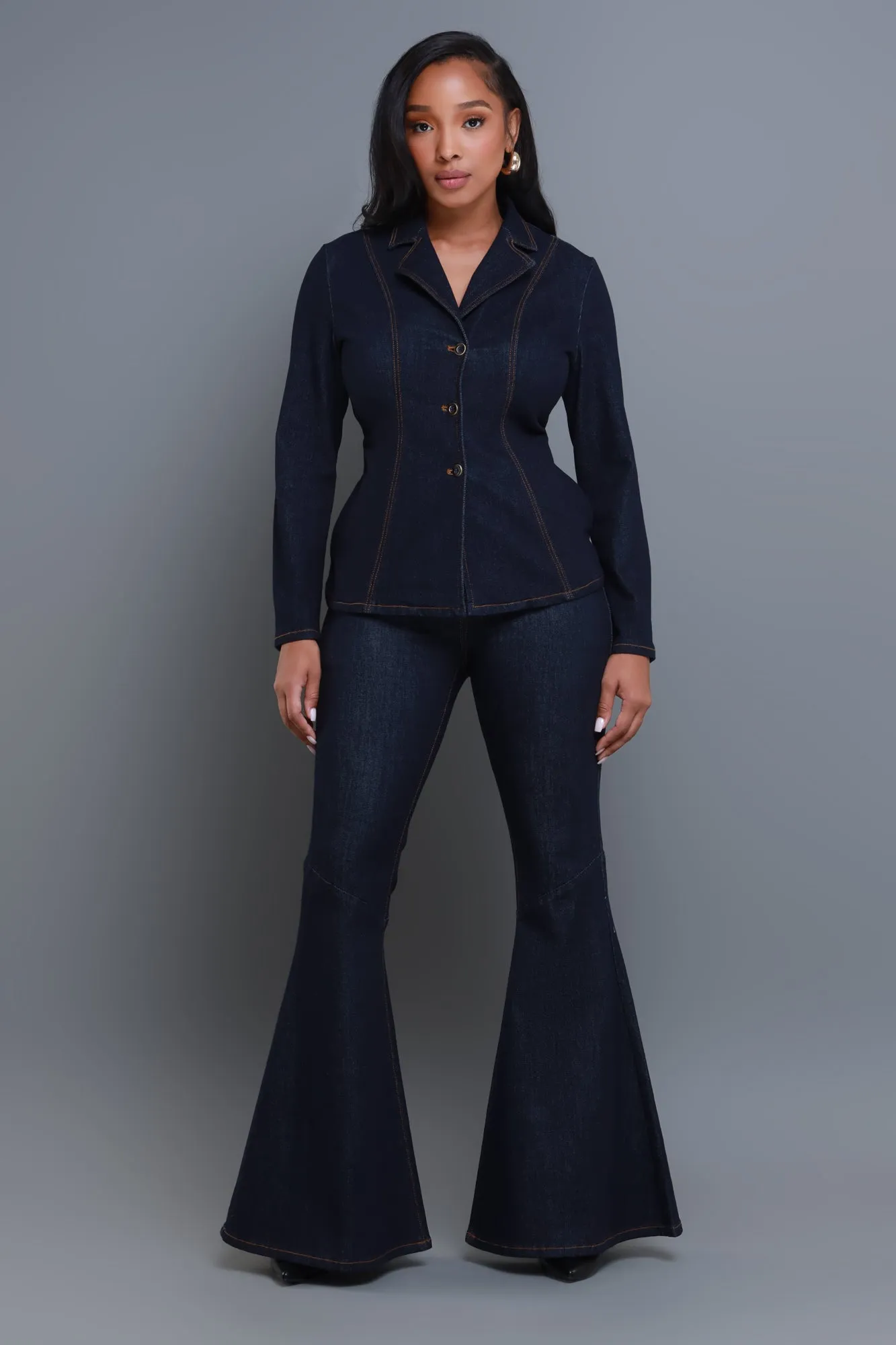 What's Good High Rise Flared Jeans - Dark Wash